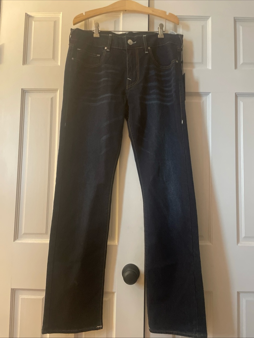 NWT True Religion Rickey Straight Jean Dark Midnight Men’s 34x34